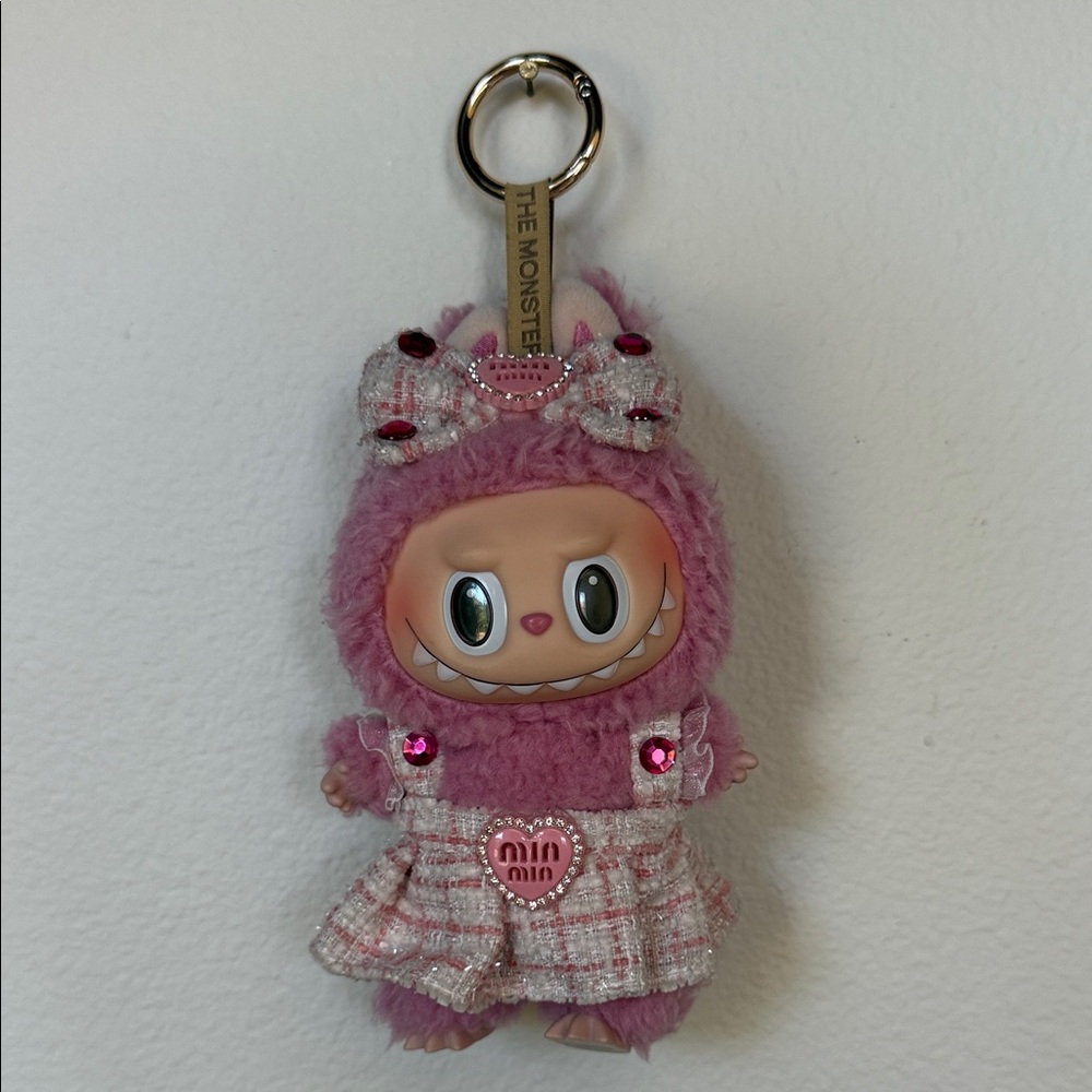 POP MART Authentic Labubu Macaron Lychee with Designer Inspired Tweed set
